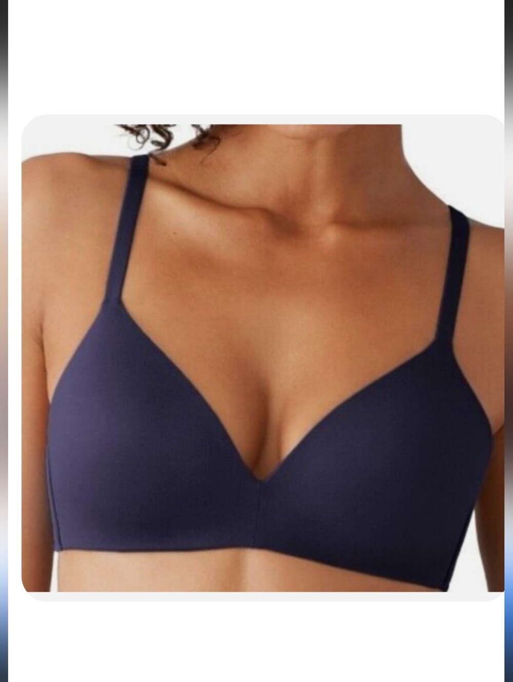 WACOAL 852189 ECLIPSE HOW PERFECT SOFT CUP BRA IN MAVY BLUE /SZ:34A